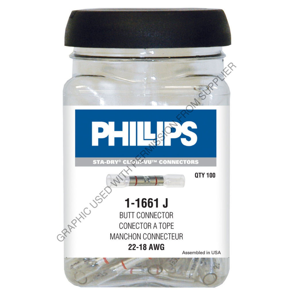 PHM 1 1661J S-D CRIMP&SEAL CLEAR-VU 22-18GA 100/JAR