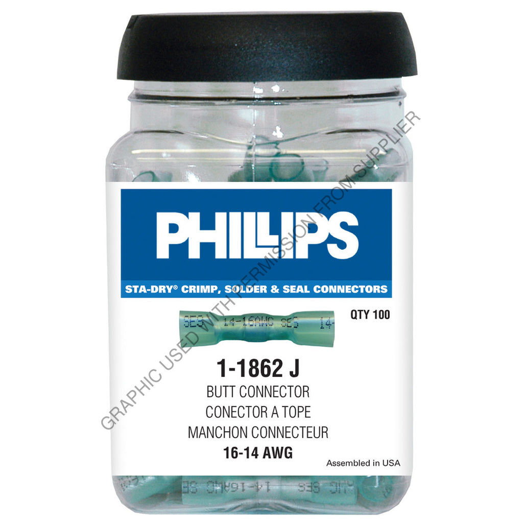 PHM 1 1862J S-D CRIMP SOLDER & SEAL 16-14 GA 100/JAR