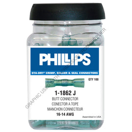 PHM 1 1862J S-D CRIMP SOLDER & SEAL 16-14 GA 100/JAR