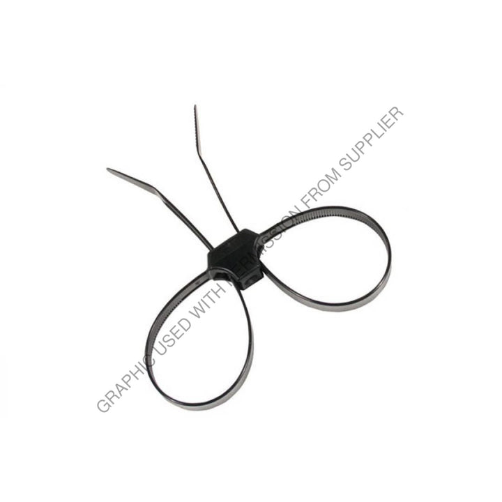 PHM 8 45134 CABLE TIES-DUAL CLAMP BLACK 13IN