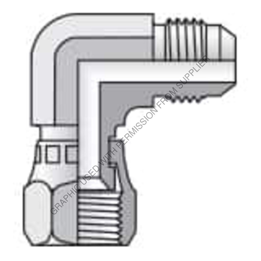 PH  10 C6X S SWIVEL NUT ELBOW