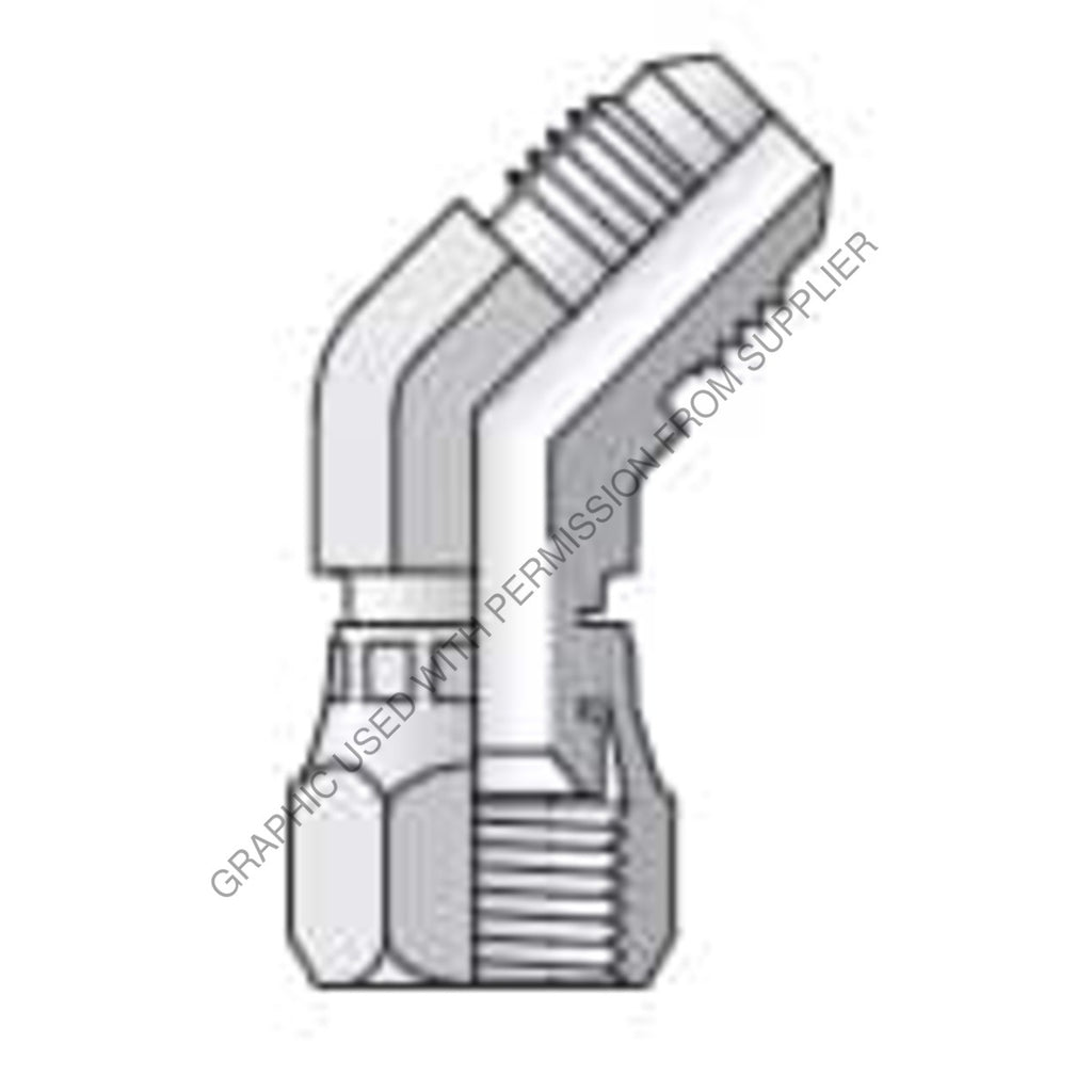 PH  10 V6X S ELBOW,45DEG,SWIVEL