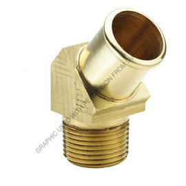PH  179HB 12 8 BRASS 45DEG ELBOW-HOSE BARB TO MALE PIPE