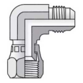 PH  6 C6X S ELBOW-SWIVEL NUT,90DEG  6JIC,STEEL