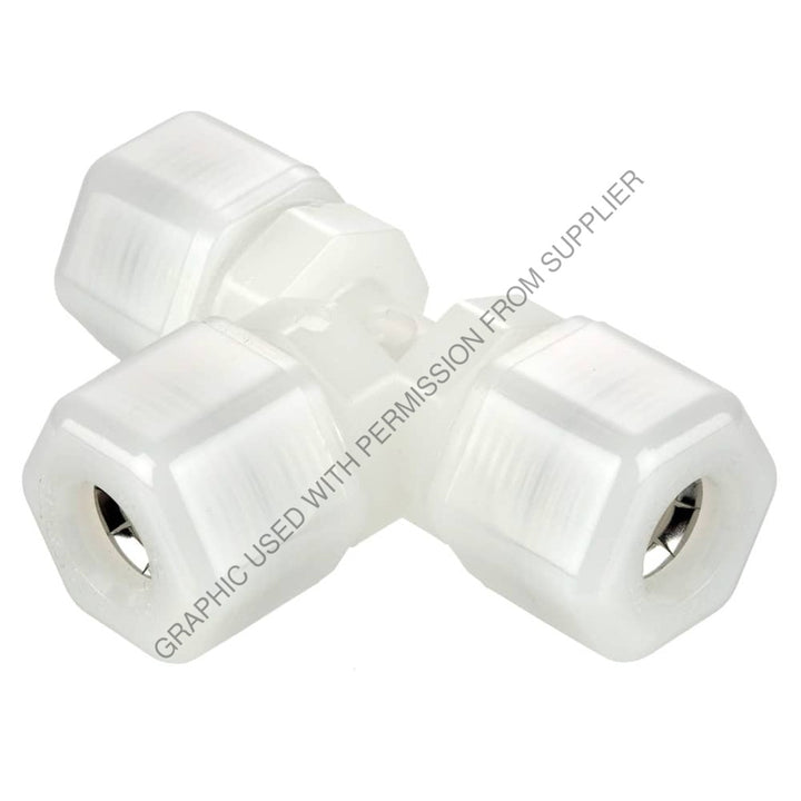 PH  N8TUB6SPL TEE-PLAST,1/2X1/2X3/8
