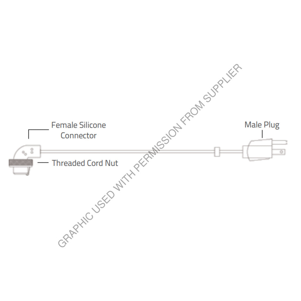 PSM 3600085 HEATER CORD-HIGH TEMP 120V 72"