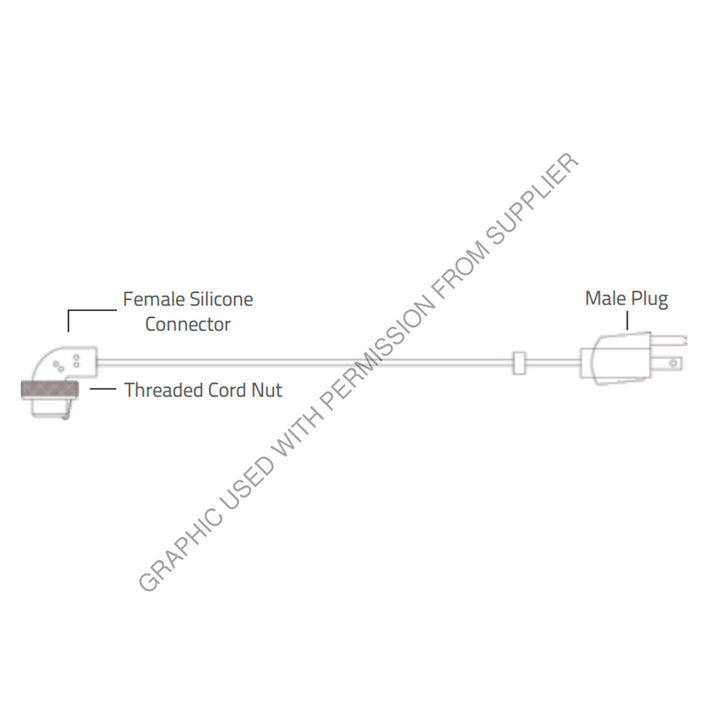 PSM 3600085 HEATER CORD-HIGH TEMP 120V 72"