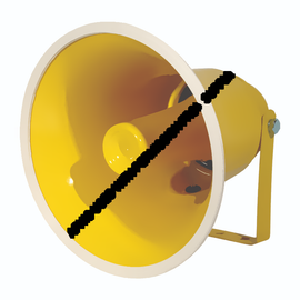 PSO PP301424 EXT SPEAKER HORN, YELLOW, 8IN ROUND