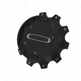 RAW 1900471BFCCC COVER-HUB,FRT,SBLK,F/L LOGO
