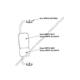 RPS ASY2904 ARM ASM MIRROR