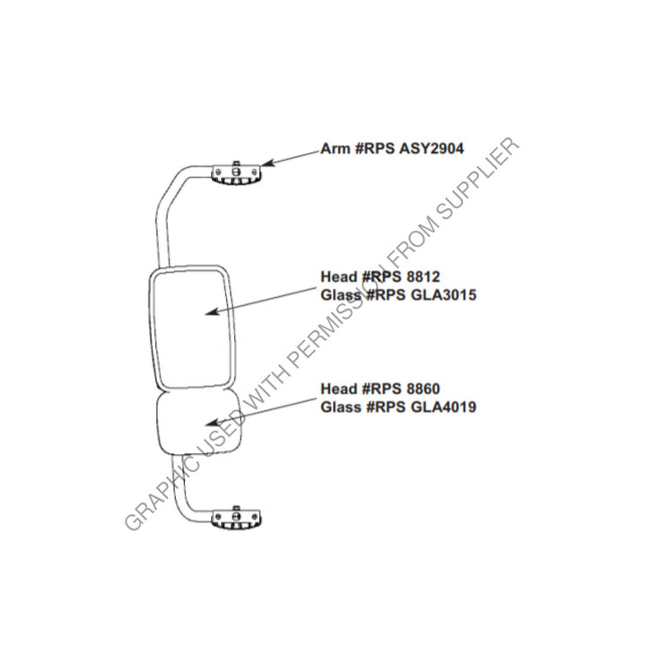 RPS ASY2904 ARM ASM MIRROR