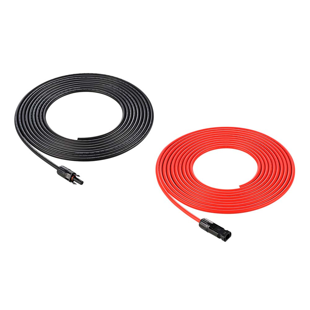 RS-10101 10 Gauge Extension Cable to Connect Solar Panel to Charge Controller (10 Feet Red & Black (Set))