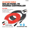 RS-10101 10 Gauge Extension Cable to Connect Solar Panel to Charge Controller (10 Feet Red & Black (Set))