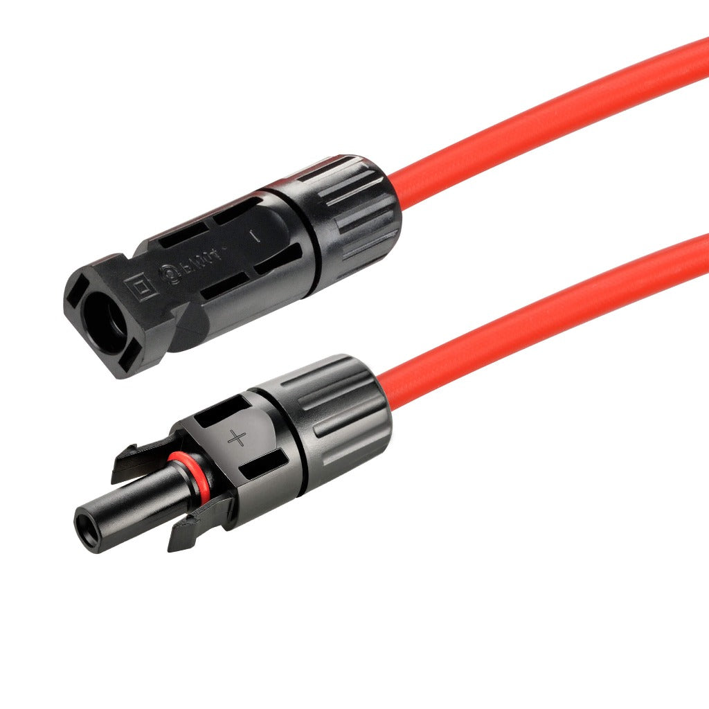 RS-10102 10 Gauge Solar Panel Extension Cable with Male and Female Solar Connector Ends (10 Feet Red & Black (Set))