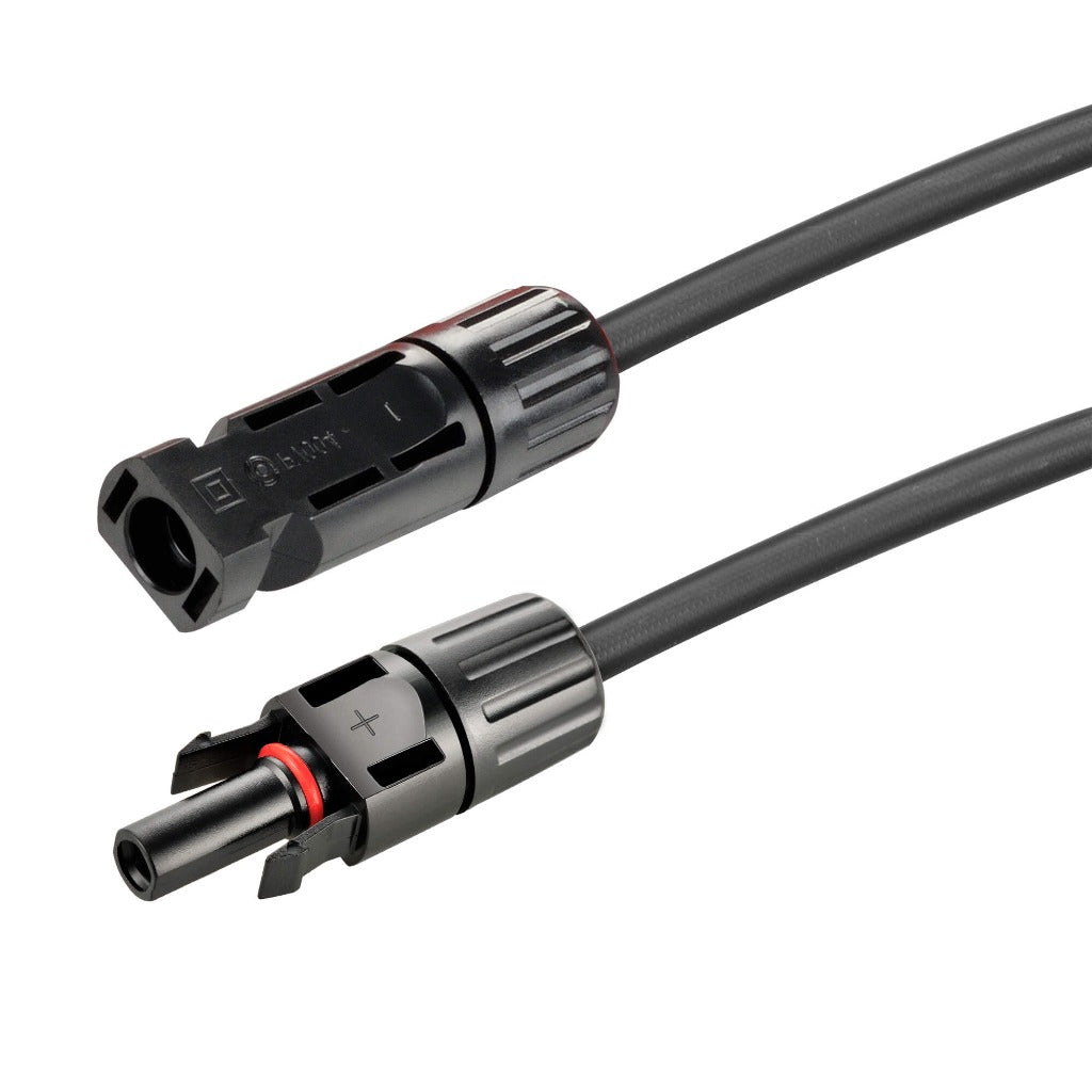 RS-30102 10 Gauge Solar Panel Extension Cable with Male and Female Solar Connector Ends (30 Feet Red & Black (Set))