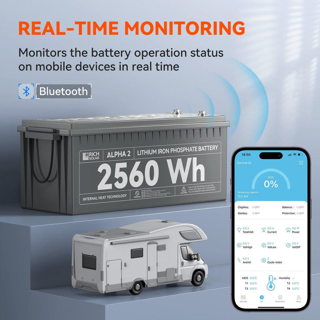 RS-B122S ALPHA 2 | 12V 200Ah LiFePO4 Battery