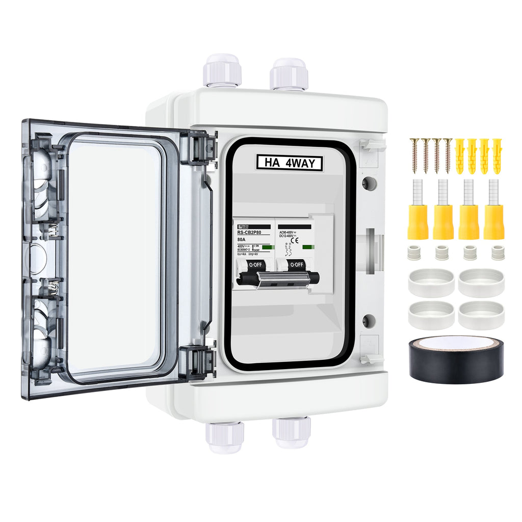 RS-CB2P60 4 Pole Outdoor Circuit Breaker Box (60A)