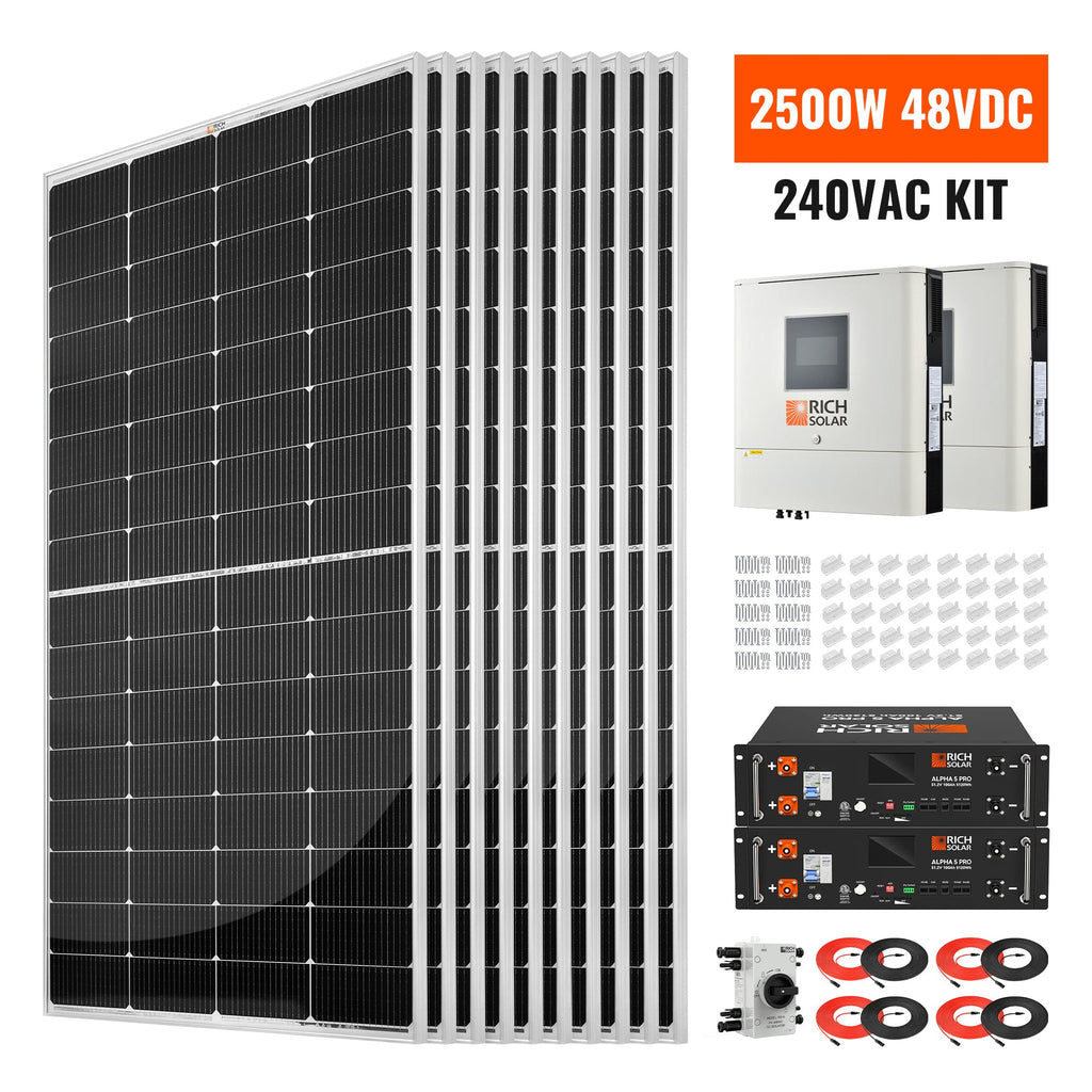 RS-CBK2500240 2500W 48VDC-240VAC Solar Kit