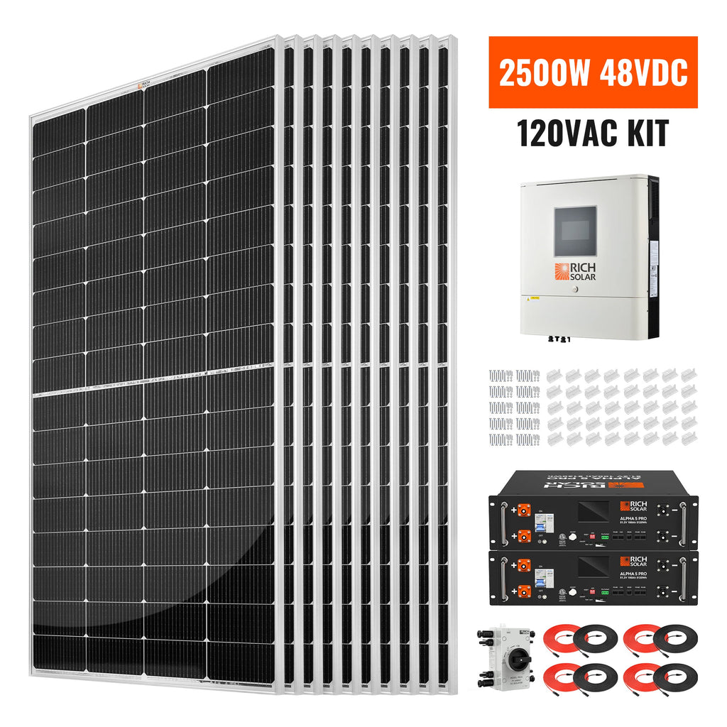 RS-CBK2500 2500W 48VDC-120VAC Solar Kit