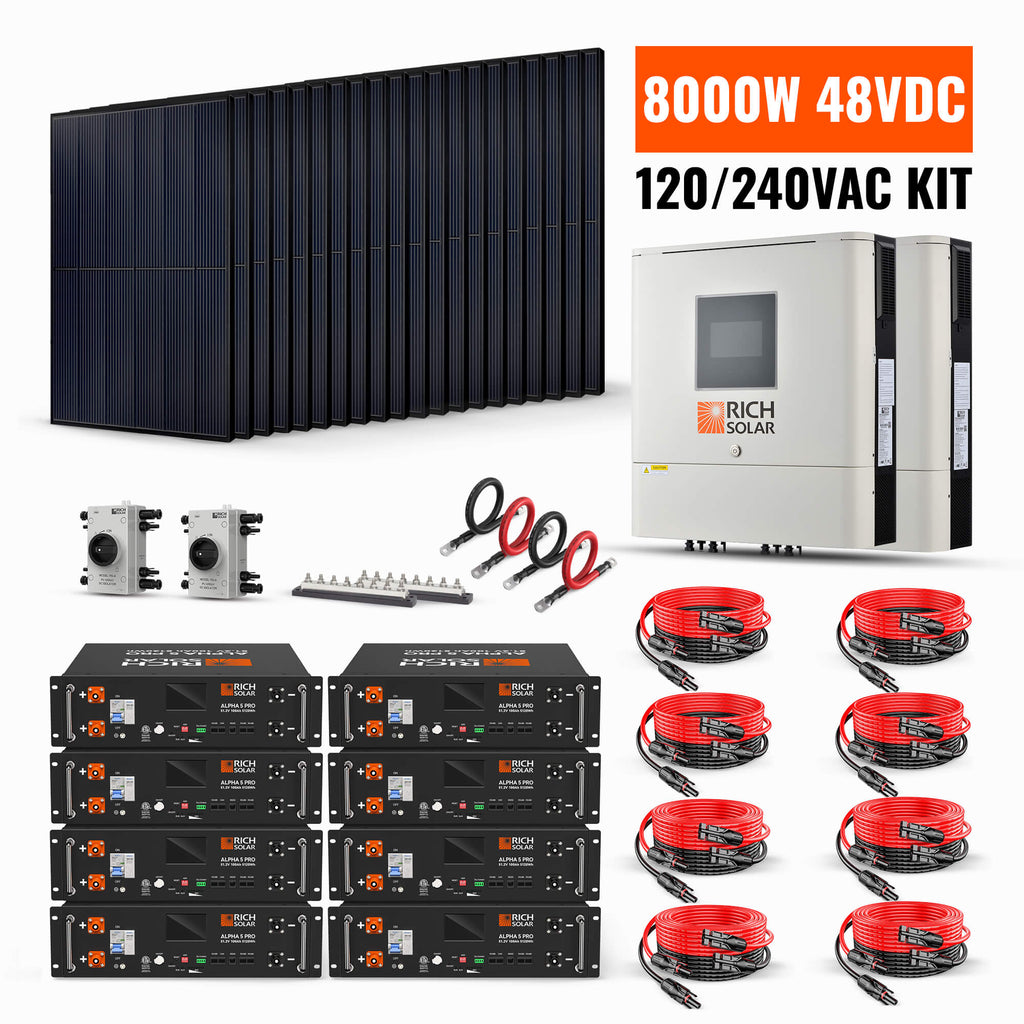 RS-CBK8000 8000W 48V-120/240VAC Solar Kit