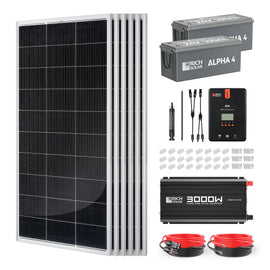 RS-CK1200 1200 Watt 24V Complete Solar Kit