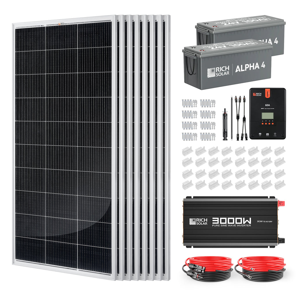RS-CK1600 1600 Watt 24V Complete Solar Kit