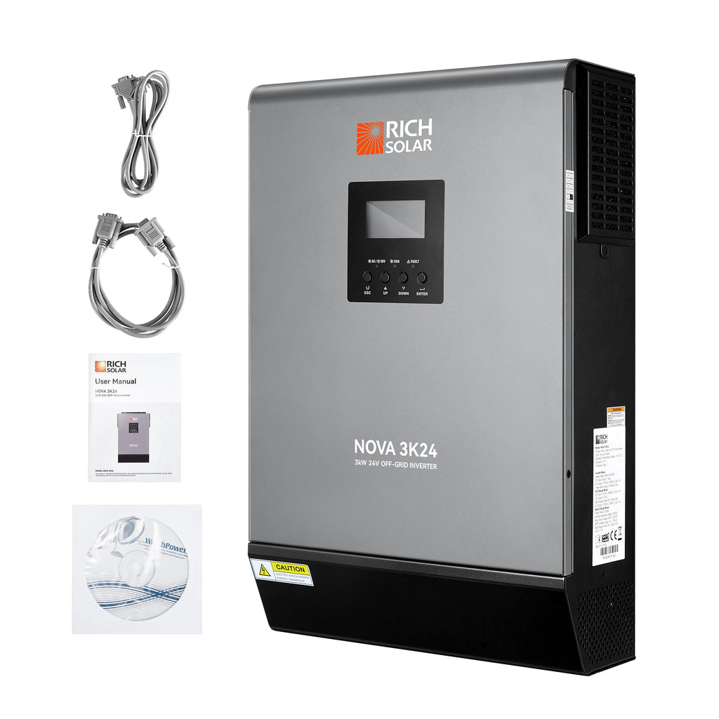 RS-H3024 NOVA MAX 3K | 3000 Watt (3kW) 24 Volt Off-Grid Hybrid Solar Inverter