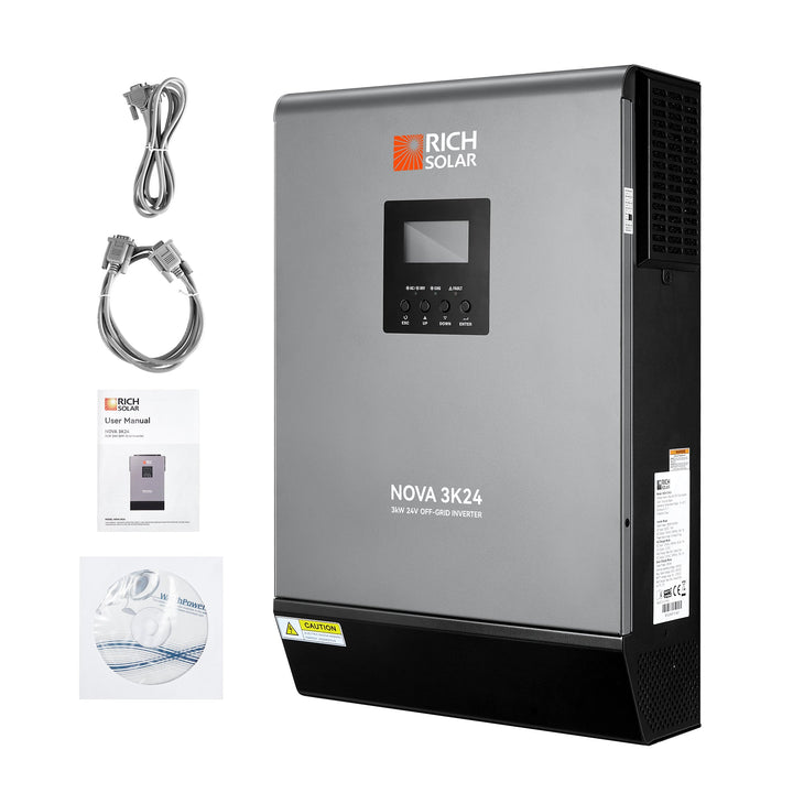 RS-H3024 NOVA MAX 3K | 3000 Watt (3kW) 24 Volt Off-Grid Hybrid Solar Inverter