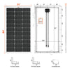 RS-M100 MEGA 100 | 100 Watt Solar Panel