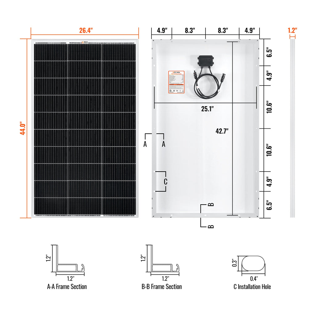 RS-M150 MEGA 150 | 150 Watt Solar Panel