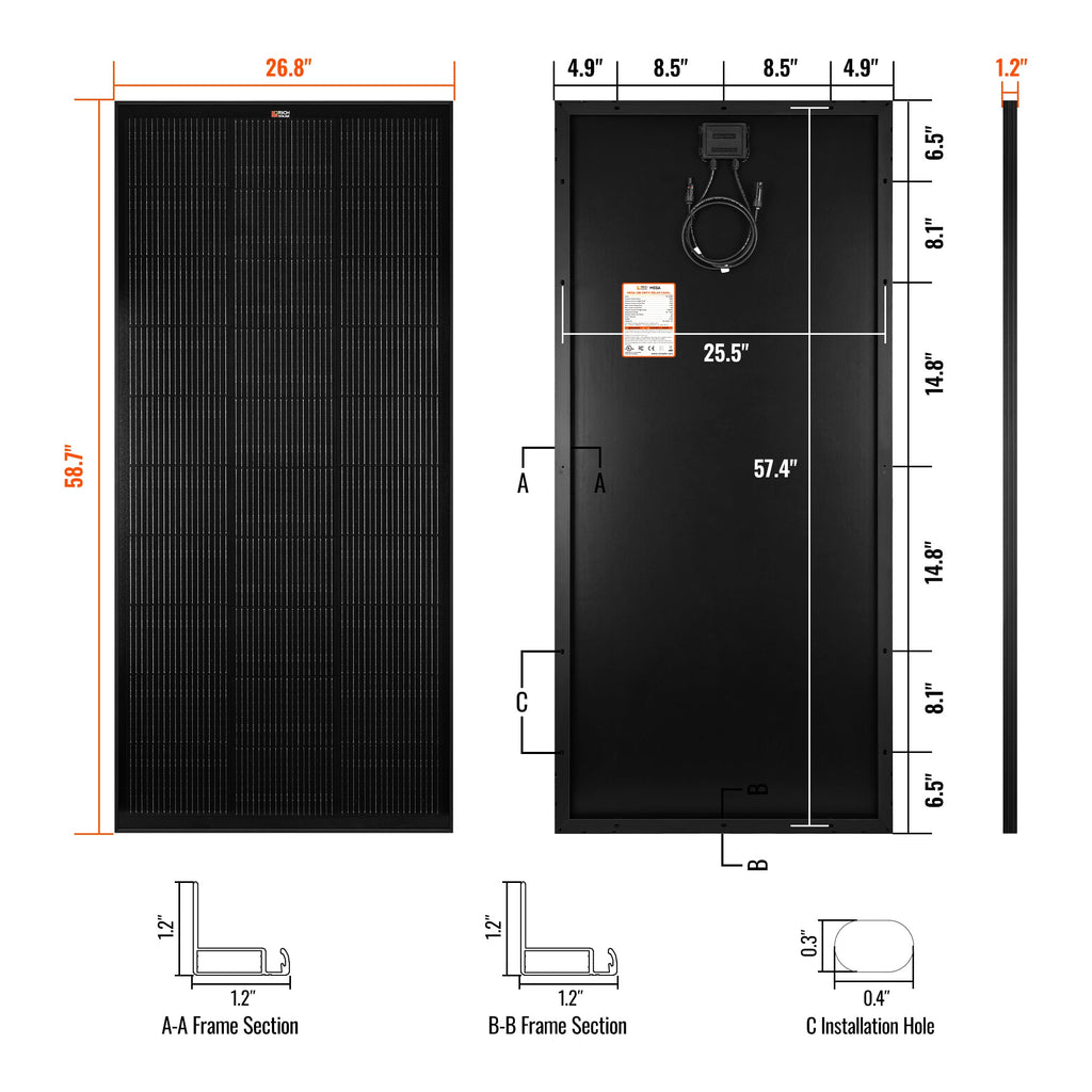 RS-M200 MEGA 200 | 200 Watt Solar Panel