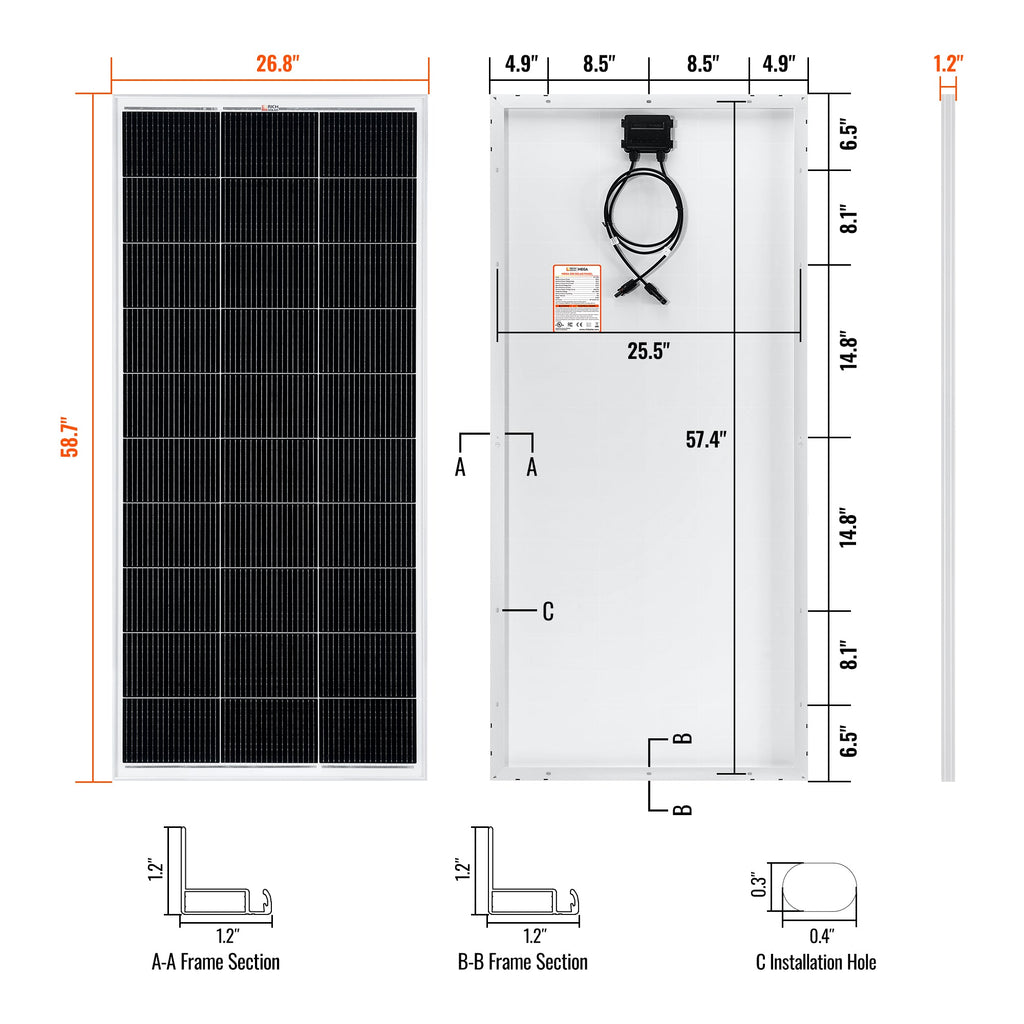 RS-M200 MEGA 200 | 200 Watt Solar Panel