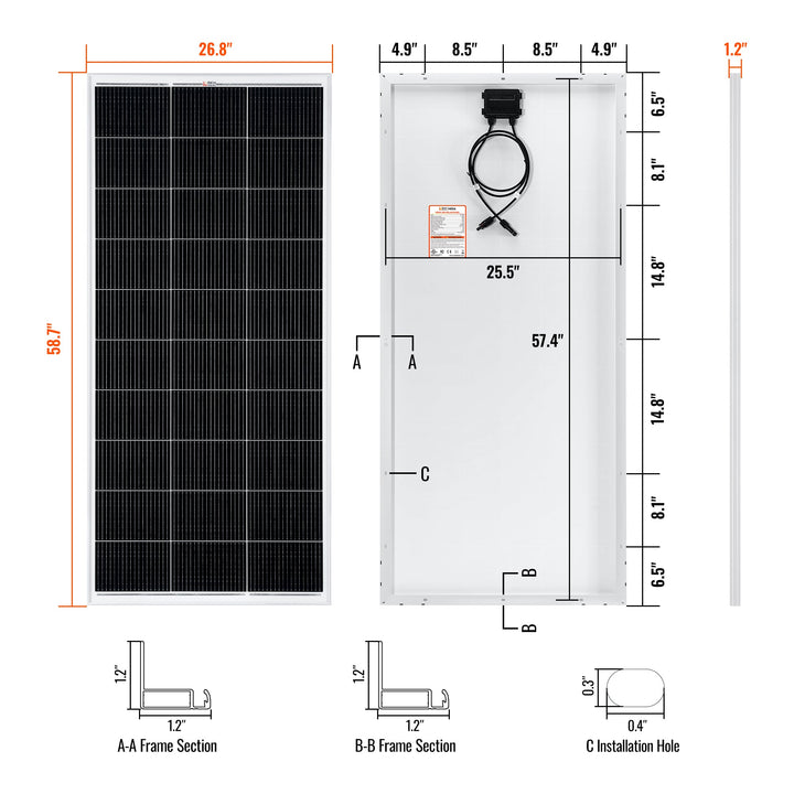 RS-M200 MEGA 200 | 200 Watt Solar Panel