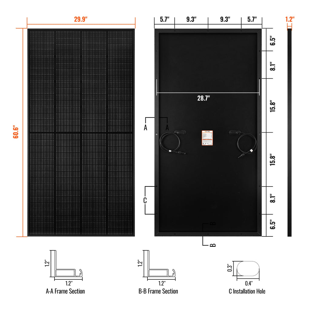 RS-M250P MEGA 250 PRO | 250 Watt 24 Volt Solar Panel