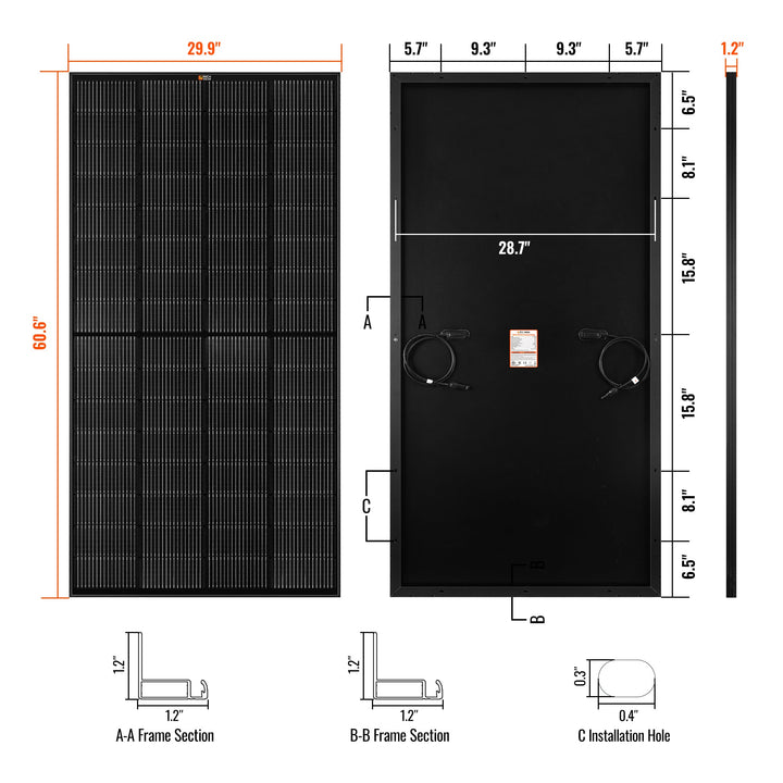 RS-M250 MEGA 250 | 250 Watt Solar Panel