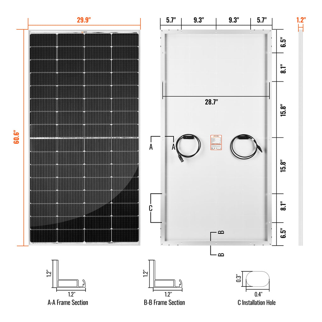 RS-M250 MEGA 250 | 250 Watt Solar Panel