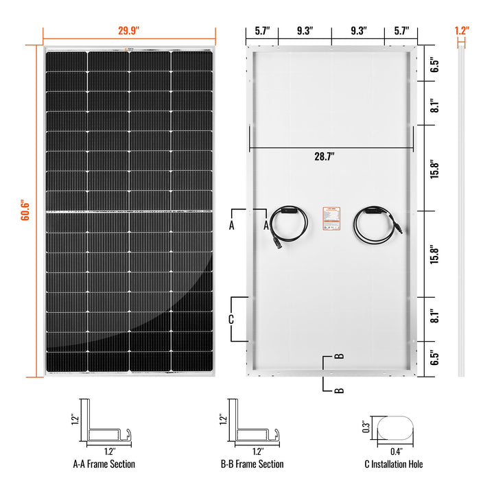 RS-M250 MEGA 250 | 250 Watt Solar Panel