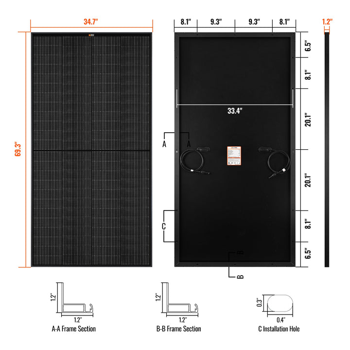 RS-M335-10 MEGA 335 - 10 (335 watt solar panels) (10 Panels)