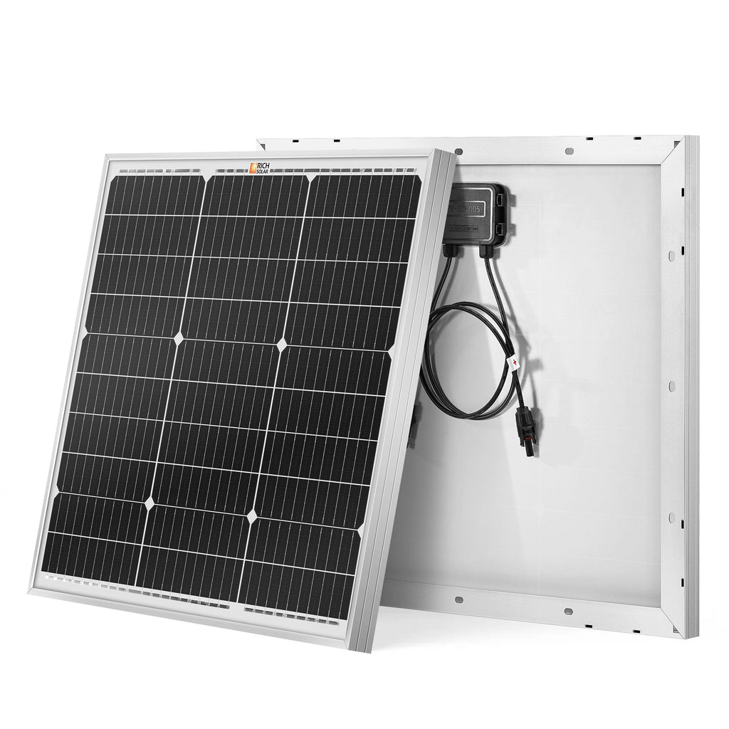 RS-M50 MEGA 50 | 50 Watt Solar Panel | Compact 12V Off-Grid Solar Panel for Boats, Vans, Trailers | 25-Year Output Warranty | UL Certified