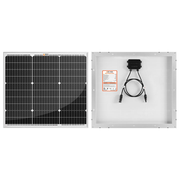 RS-M50 MEGA 50 | 50 Watt Solar Panel | Compact 12V Off-Grid Solar Panel for Boats, Vans, Trailers | 25-Year Output Warranty | UL Certified
