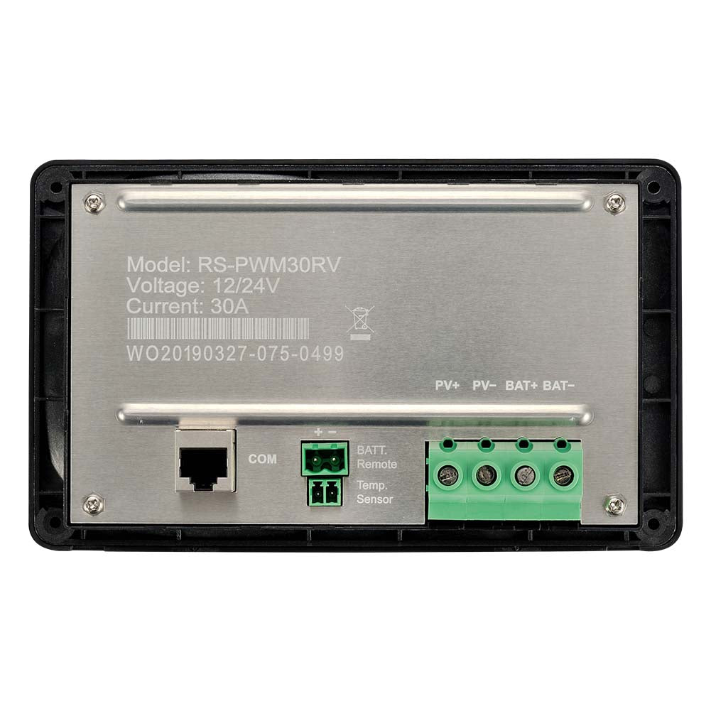 RS-PWM30RV 30 Amp Flush Mount PWM Solar Charge Controller