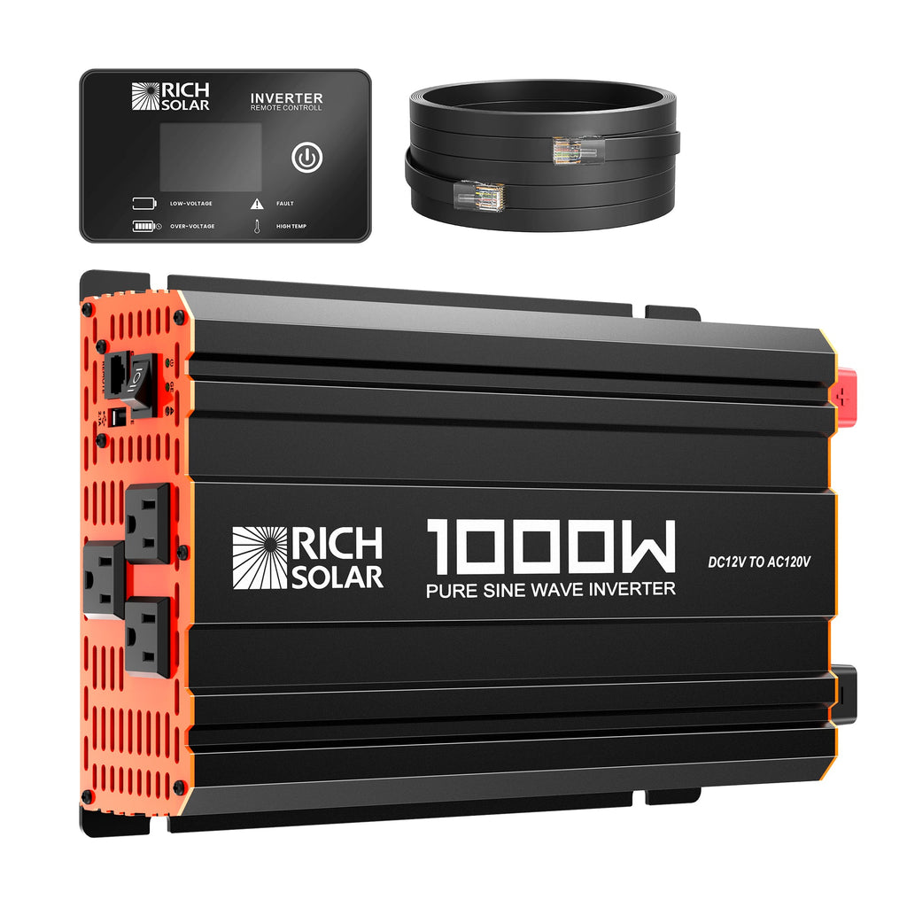RS-V1P12 NOVA PURE 1K | 1000 Watt (1kW) 12 Volt Industrial Pure Sine Wave Inverter