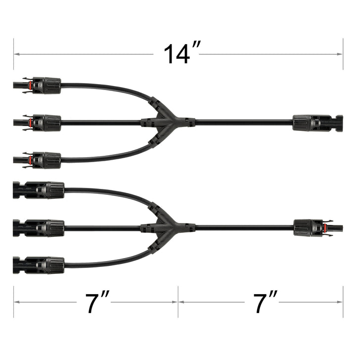 RS-Y3 Y branch parrallel adapters 3 to 1