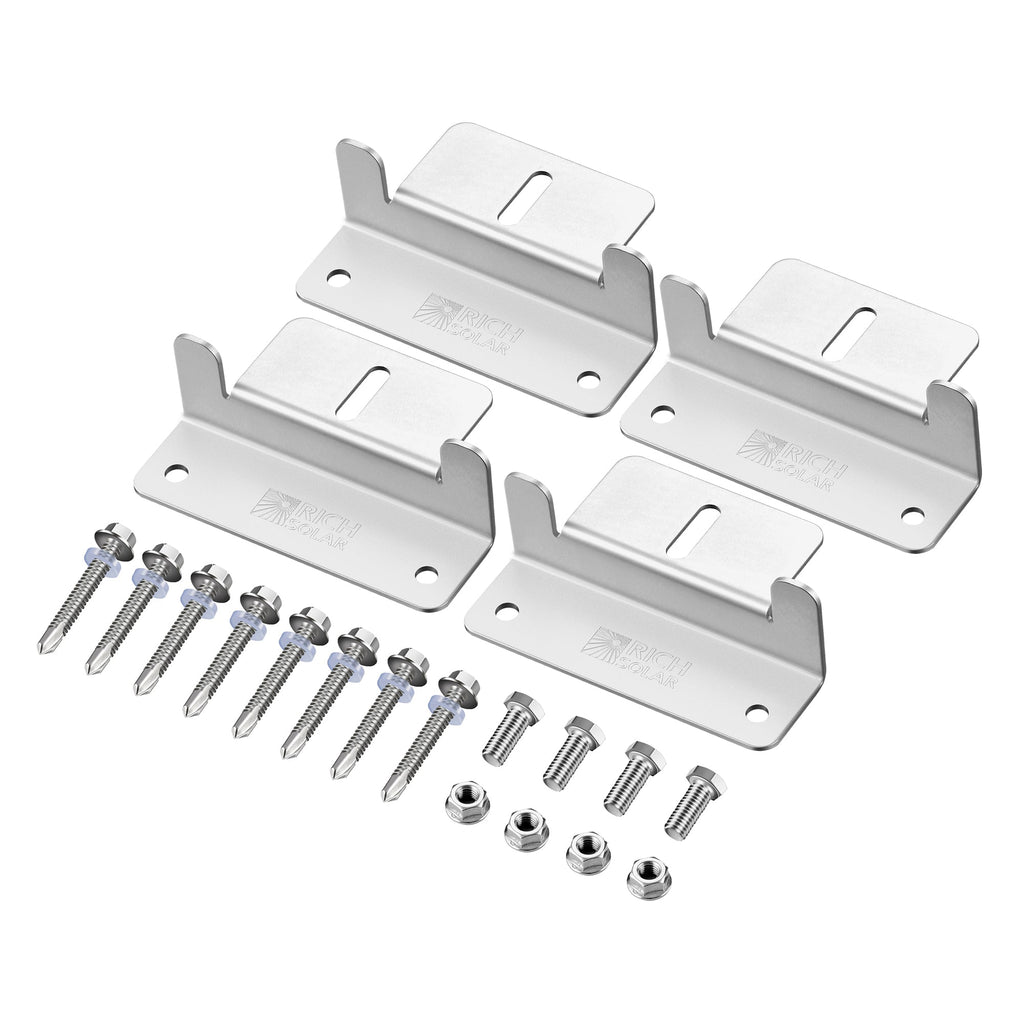 RS-ZB4C Z-Brackets Mounting Hardware Z-Brackets with Screws (3/4")