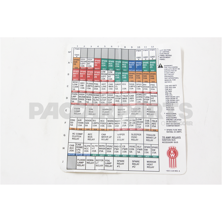 S53-1120 LABEL-POWER DISTRIBUTION BOX