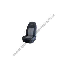 SET 181704XN1165 COVERALLS SEAT COVER, HIBACK-BLACK/GRAY