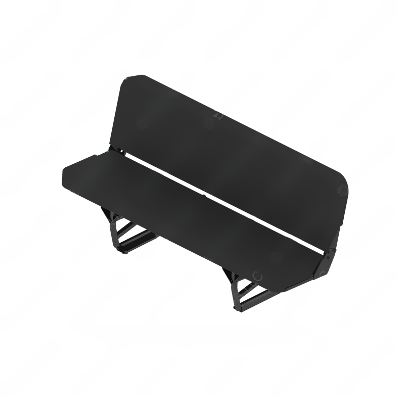 SET 188524CN837 SEAT,BENCH,3MAN,CREW,BLK CRDRA