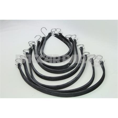 SH30H100 TIE-RUBBER 30" W/ HOOK BLACK