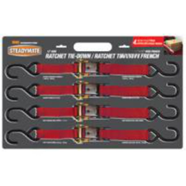 SHB 15531 RATCHET STRAPS, VINYL S-HOOKS
