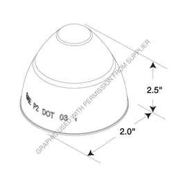 SIG 3075A LAMP M/C LED 2IN. AMBER 12V BEEHIVE